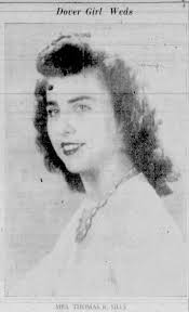 July 19, 1954 Sun Herald Barbara McDaniel and Edgar Strong are wed. They  were married