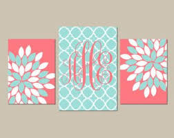 Live Laugh Love Coral Wall Art Coral Nursery Decor Baby Girl Nursery Pictures Canvas Or Print Monogram Wall Art Nursery Wall Decor Girl Coral Nursery Decor