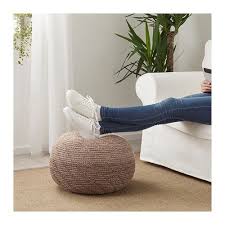 Sandared Pouffe Beige Ikea Pouffe Ikea Beige Living Rooms