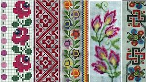 Free patterns / free patterns / free cross stitch patterns. Attractive Simple Dosuti Cross Stitch Border Design New Tablecloth Embroidery Design Youtube