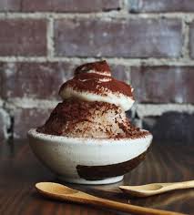 Tiramisu Kakigori Mascarpone Cream Valrhona Chocolate Ice Cream Ladyfinger Espresso Syrup Shaved Ice Food Shop Frozen Desserts Japan Dessert
