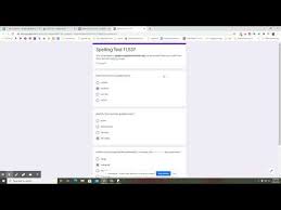 Google Forms Spelling Test Solutions Youtube