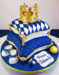 Royal Blue And Gold Baby Shower Pillow Cake Kissen Kuchen Baby Kuchen Partykuchen