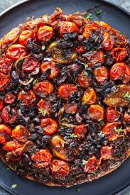Caramelized Tomato Tarte Tatin Recipe Recipe Tomato Tarte Tatin Recipes Tomato Recipes