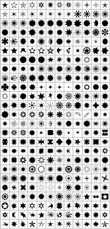 Quick guide how to insert a special character you can type the character in webdings or wingdings, just find the equivalent letter in this handy cheat sheet. Custom Shapes Stars Photoshop Custom Shapes