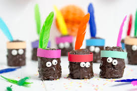 Indianer schokokuss mit süßem gesicht * für die indianerparty oder den kindergeburtstag * ideen und bastelvorlagen * jetzt entdecken. Schoko Indianer Kuchlein Zum Fasching Oder Geburtstag Baking Barbarine
