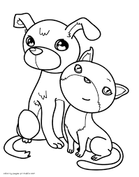 Print them online for free! Coloring Pages Of Cats And Dogs Coloring Pages Printable Com