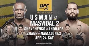 Участники, кард и результаты ufc 261. Usman Vs Masvidal 2 To Headline Ufc 261 In Florida With Fans Apmma