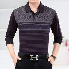 秋衣中老年男长袖t恤70岁50 60爸爸装爷爷老人衣服中年春秋polo衫 淘宝网 mens tops mens tshirts fashion
