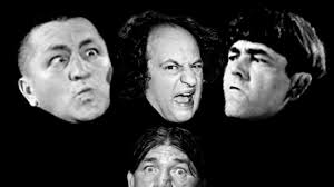 The 4 stooges together Rare appearance .