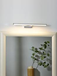 lucide onno mirror light bathroom led 1x8w 3000k ip44 satin chrome led lampen verlichting