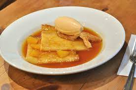 This is associated with fine dining and allows the guest to watch the preparation of the food they will eat. Crepes Suzette Wikipedia