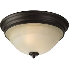 Progress Lighting P3184 77 Forged Bronze Torino 14 5 8 Two Light Flush Mount Ceiling Fixture With Etched Glass Bowl Shade Lightingdirect Com