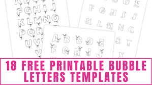 18 Free Printable Bubble Letters Templates Freebie Finding Mom