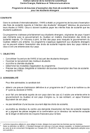 Bourse D Exemption Des Frais De Scolarite Majores Maroc Canada