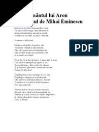 A fost erou al luptei pentru apărarea. La Mormantul Lui Aron Pumnul De Mihai Eminescu