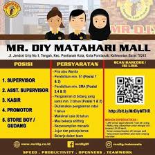 Gmn sih cara ngelamarnya ? Lowongan Kerja Kasir Asisten Supervisor Gudang Dan Promotor Di Mal Matahari Pontianak Atmago