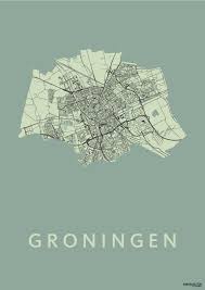 Groningen Olive City Map Met Afbeeldingen Poster Grafische Posters Groningen