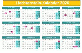 Bundesland baden württemberg pdf kalender 2021. 2020 Druckbare Kalender Liechtenstein Mit Feiertagen Pdf
