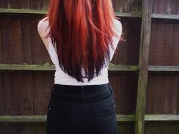 Maybe I Ll Go With A Black Dip Dye Black Hair Red Tips Dip Dye Hair Dyed Red Hair