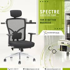 Spectre Executive Office Chair By Workspace Pakistan Adjustable Neck Rest Lumbar Support Mesh Backrest S Executive Office Chairs Chair Office Chair