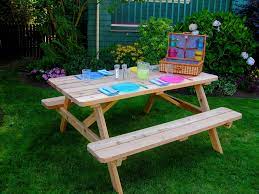 Benches are usually 17 to 18 inches off the ground. Picnic Table Kit Cedar Wood Outdoor Living Today