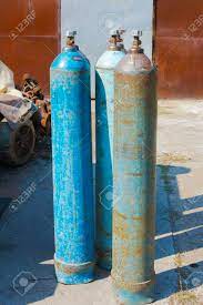 Acetylene cylinders prevent the decomposition characteristics of the gas by providing a porous acetylene is generally available in cylinders having capacities from 10 fe to 420 ft3 (0.3 m3 to 11.9 m\. Old Rusty Oxygen Cylinders In An Abandoned Factory In The Industrial Zone Stock Photo Picture And Royalty Free Image Image 70856419