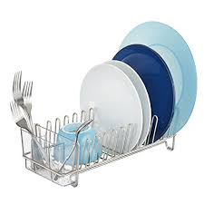 compact dish drainer drying rack in