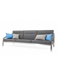 Maybe you would like to learn more about one of these? Canape De Jardin 3 Places Luxe En Inox Et Tissu Gris Alcedo Todus