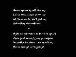 verse em d c so close no matter how far em d c couldn't be much more from the heart em d c forever trusting who we are g b7 em and nothing else matters / em d c never opened myself this wa. Metallica Nothing Else Matters Lyrics Eng Pl Youtube