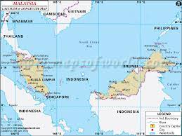 They converge at the poles. Malaysia Latitude And Longitude Map