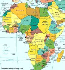 Africa political map shoowing african countires are algeria, libya, egypt, sudan, mali, ethiopia, keniya, camaroom, somalya, tanzania. Labeled Map Of Africa With Countries Capital Names