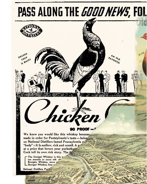 Пару постеров старой рекламы алкоголя. Виски Chicken Cock Whiskey (CША) Здравствуйте, уважаемые, Приятного, времени, суток