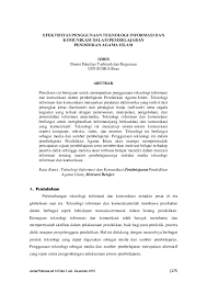 Membantu menyediakan komputer dan jaringan yang menghubungkan rumah murid dengan ruang. Pdf Efektifitas Penggunaan Teknologi Informasi Dan Komunikasi Dalam Pembelajaran Pendidikan Agama Islam Potensia Jurnal Kependidikan Islam Academia Edu