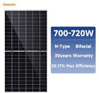 Panel Solar Fotovoltaico Hjt de Alta Calidad 600W 650W 700W 730W Panel  Solar Mono Todo Negro