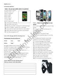 At which age you started to go to school? Mobile Phones Esl Worksheet By Wintersun1986