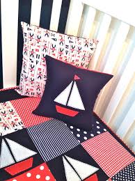 Sailing Boat Crib Set Baby Boy Quilt And Two Matching Cushion Covers Ready To Ship 210 00 Via Etsy Ortuler Kirlent Yastiklar
