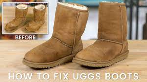 Hot water will shrink your uggs, so avoid that at all costs. How To Fix Uggs Boots Youtube