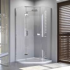About half the size of a traditional tub, a corner tub efficiently fills that awkward corner space, and can work as just a tub, or a tub and shower combo. Matki Illusion Quintesse Corner Shower Enclosure With Tray Shower Enclosures Cp Hart