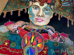 Mixed Media Portrait with Stencils Overview