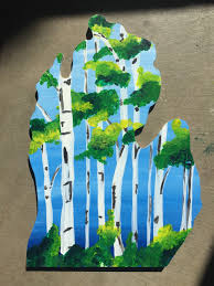 Birch branch cutout cut out stock images. Birch Trees Michigan Wood Cut Out Brush Studio