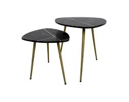 Make an offer on a great item today! Set Of 2 Coffee Tables Black Marble Gold Coffee Side Tables Henk Schram Meubelen
