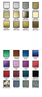 Metallic Foil Color Chart