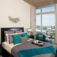 Lastly, there is also a touch of teal from the headboard to perfect everything. Teal Grey Bedroom Houzz