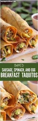 Baked Sausage Spinach And Egg Breakfast Taquitos The Recipe Critic Yummy Breakfast Breakfast Recipes Healthy Breakfast Recipes