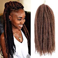Xtrend 12''18''24''36''butterfly locs crochet hair pre looped crochet braids synthetic braiding hair. Marley Hair 18 Inch 1 Pack Cuban Twist Long Afro Kinky Twists Hair For Ninthavenue Europe