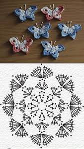 Esquema Aplique Mariposa Crochet Otakulandia Es 6 Crochet Butterfly Pattern Crochet Motif Crochet