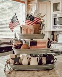 Sep 24, 2020 · take the extra time to peruse the following gallery of vintage kitchen design and decor ideas to get a good idea of how to merge classic kitchen design with modern sensibilities. Patriotic Tiered Tray Decorating French Creek Farmhouse