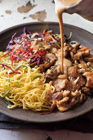 Satay Chicken Noodle Salad Recipe Recipetin Eats Recipes Chicken Satay