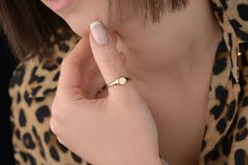 Personalized Ring, Minimal Signet Ring, Name Ring,14k Solid Gold  Ring,disc,custom,engraved Ring, Anniversary, Birthday,unique,christmas Gift 